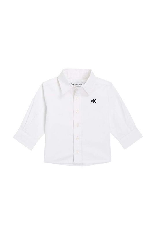 

Детская хлопковая рубашка Calvin Klein Jeans, белый