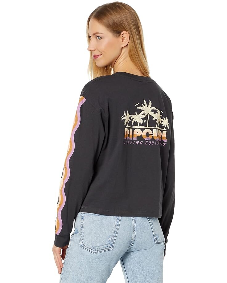 

Футболка с длинным рукавом Rip Curl Swell Long Sleeve Tee, цвет Washed Black