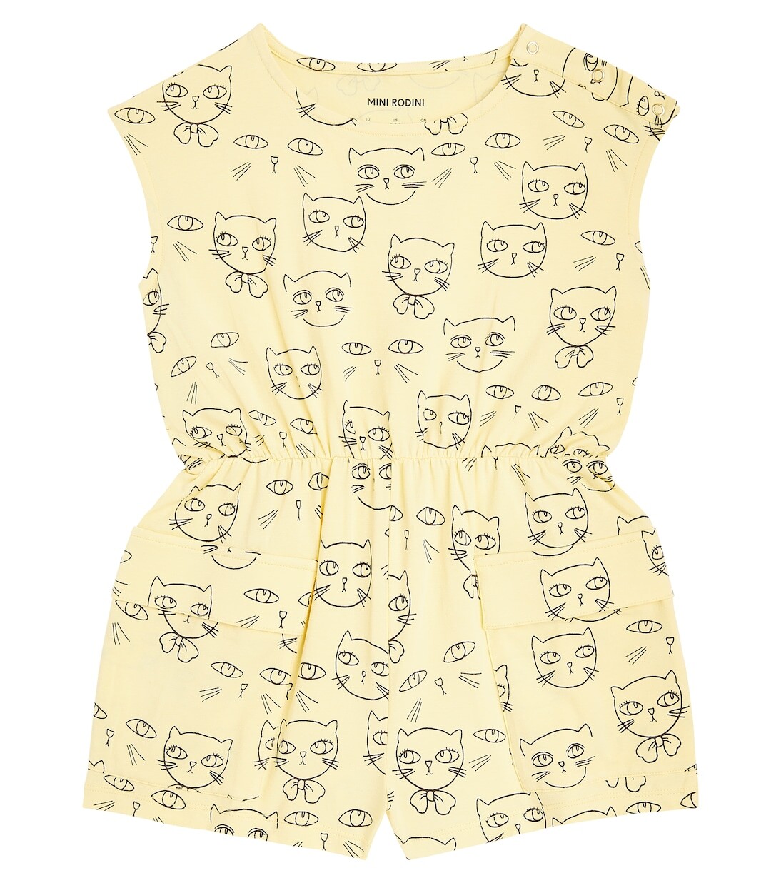 

Комбинезон Cathlethes из смесового хлопка Mini Rodini, желтый