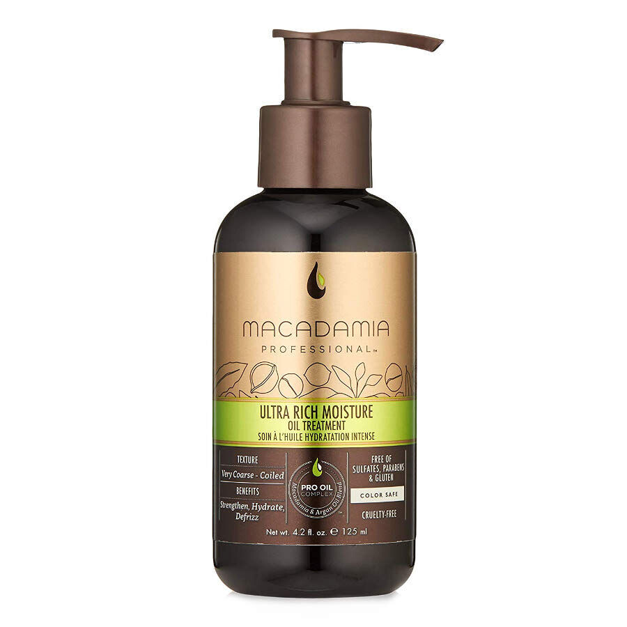 

Macadamia Professional Ultra Rich Repair Vegan увлажняющее масло для густых и сухих волос, 125 мл