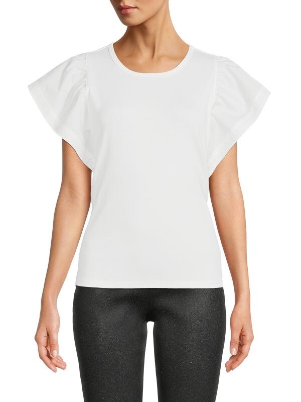 

Топ Calvin Klein с развевающимися рукавами, soft white