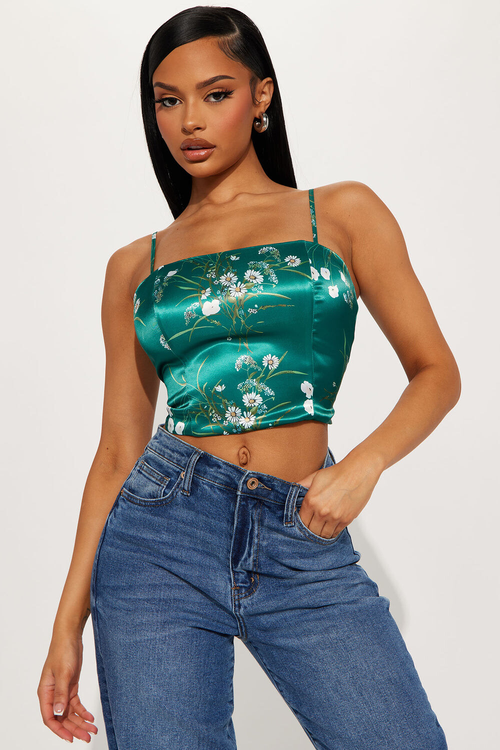 

Топ Fashion Nova GW22X8049, зеленый
