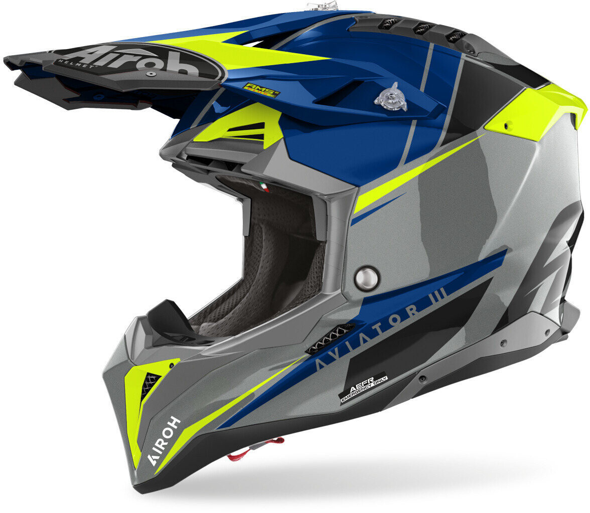 

Airoh Aviator 3 Push Шлем для мотокросса, синий