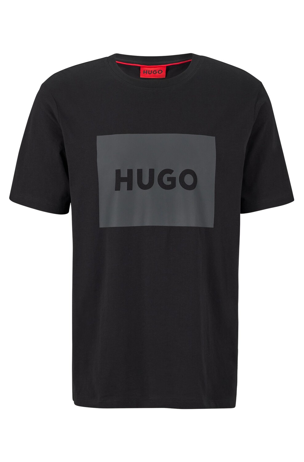 

Футболка Hugo Crew-neck In Cotton Jersey With Box Logo, чёрный, Черный