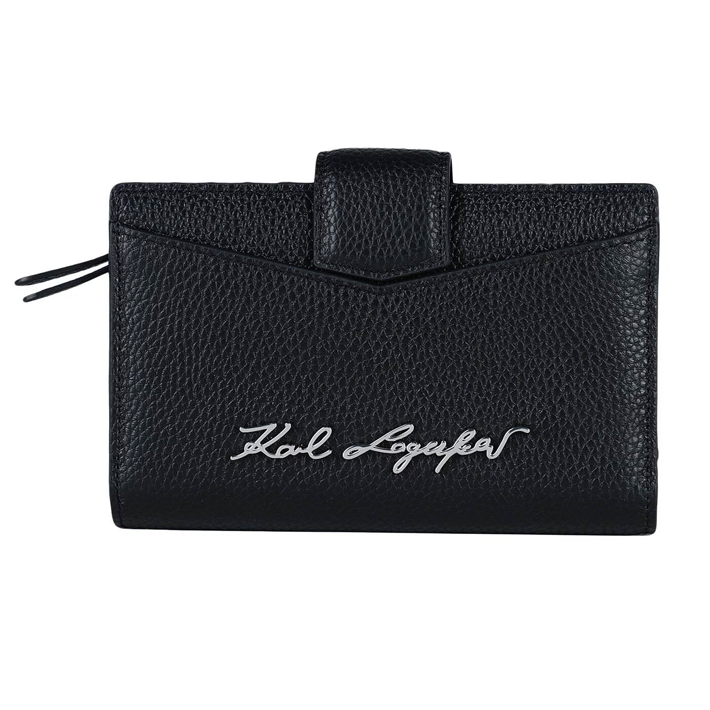 

Кожаный кошелек с логотипом Karl Lagerfeld K/Pebble Medium, черный