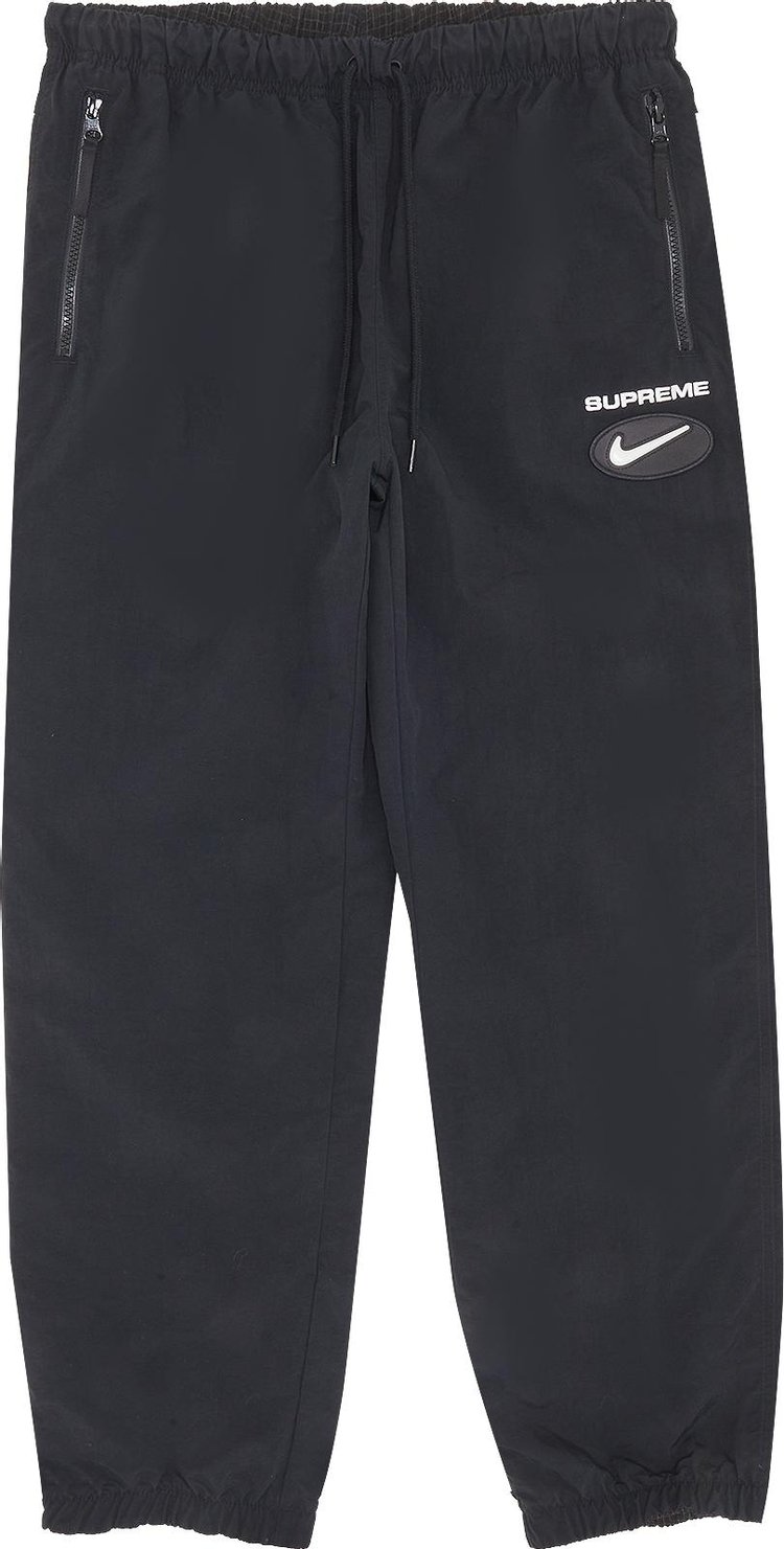 Брюки Supreme x Nike Jewel Reversible Ripstop Pant 'Black', черный - фото