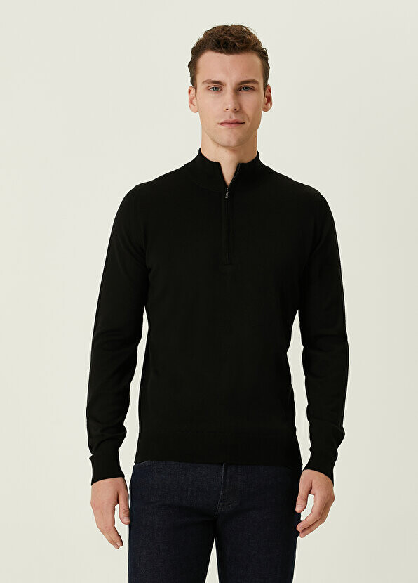 

Черный шерстяной свитер John Smedley