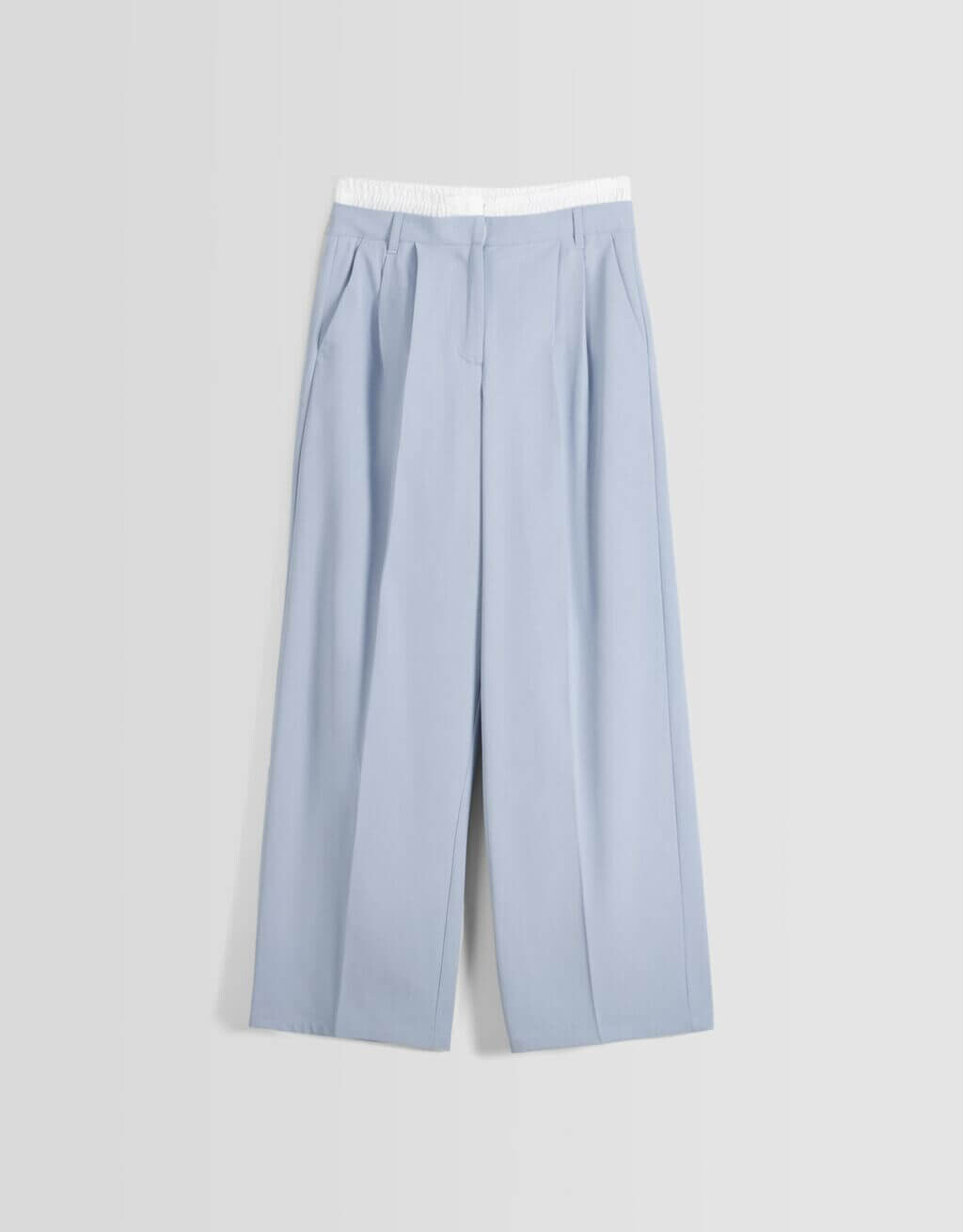 

Брюки Bershka Tailored Underwear, голубой, Синий