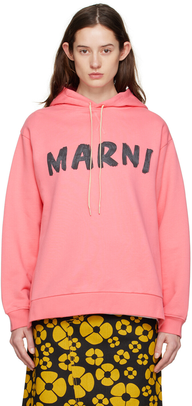 

Розовый худи с принтом Marni