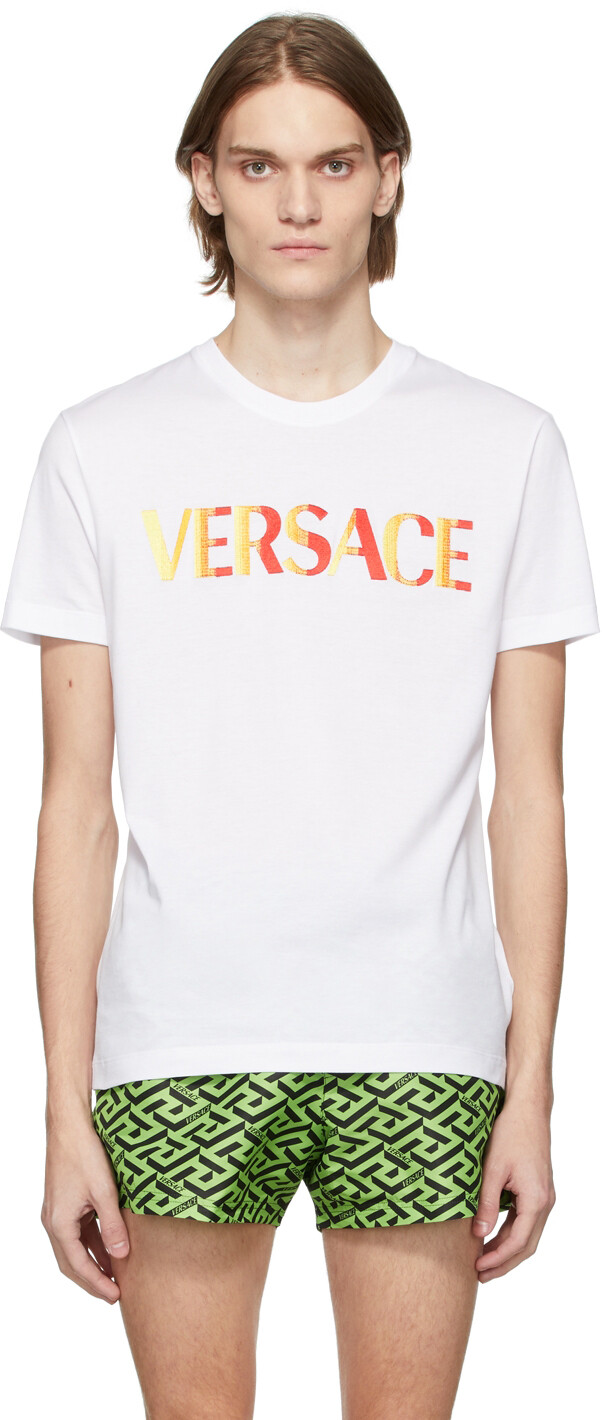 

Белая футболка с логотипом Gradient Versace, Белый