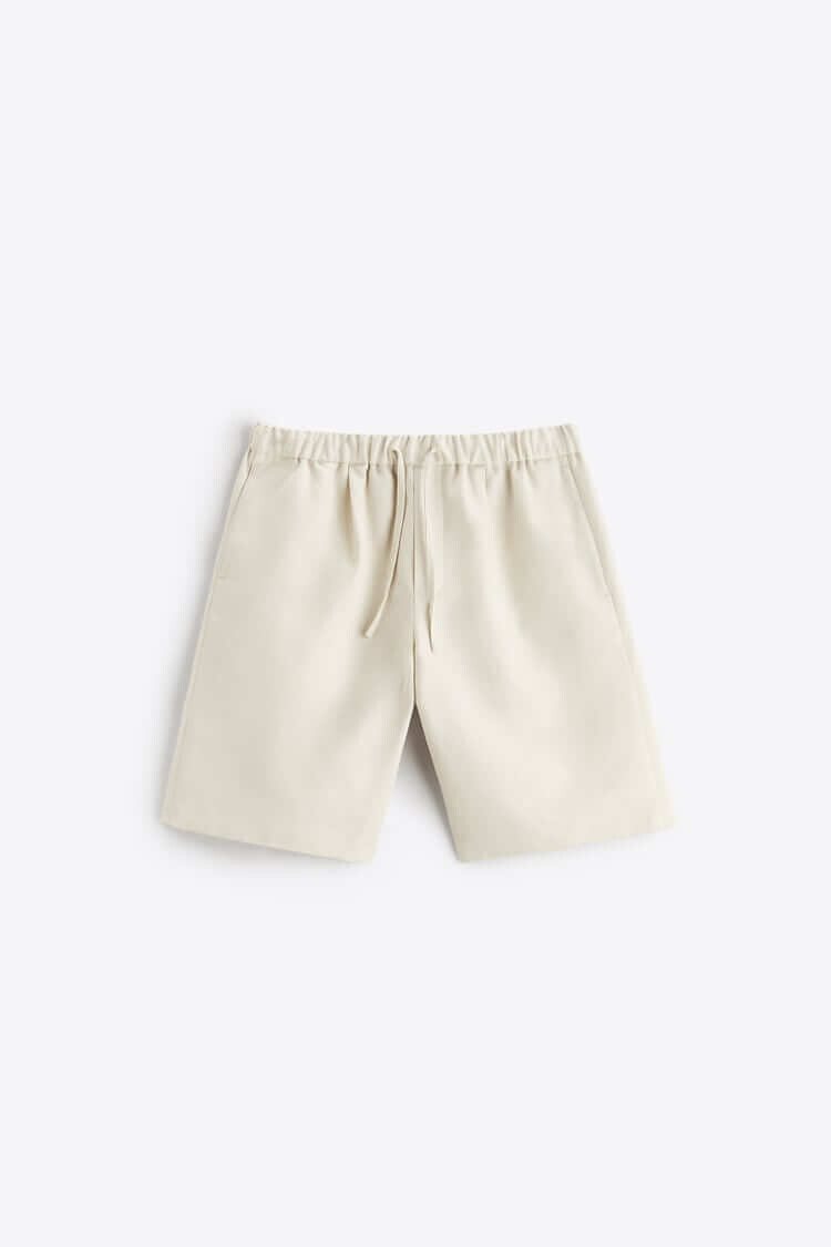 

Шорты Zara Pleated Bermuda, натуральный