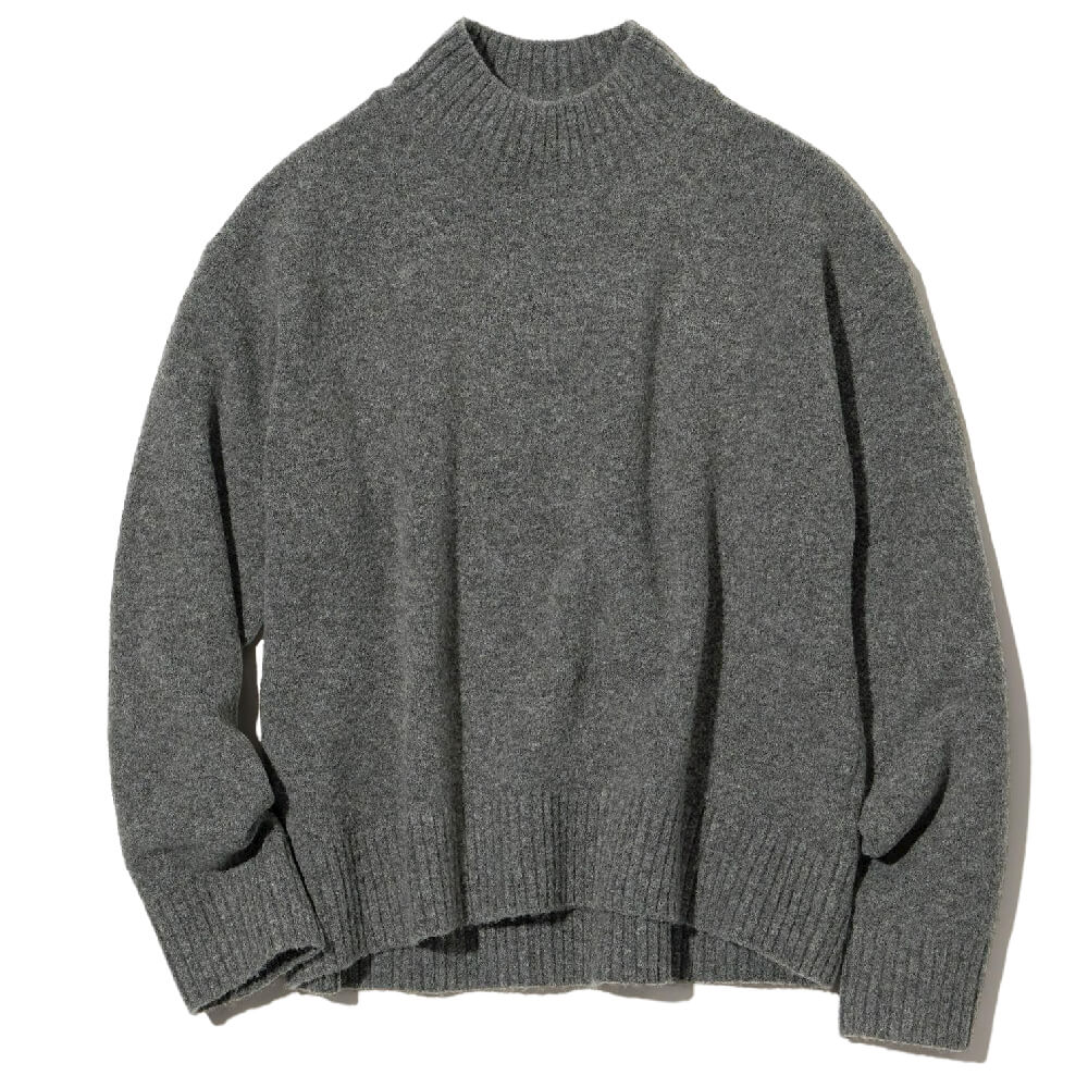 

Джемпер Uniqlo Souffle Mock Neck, светло-серый