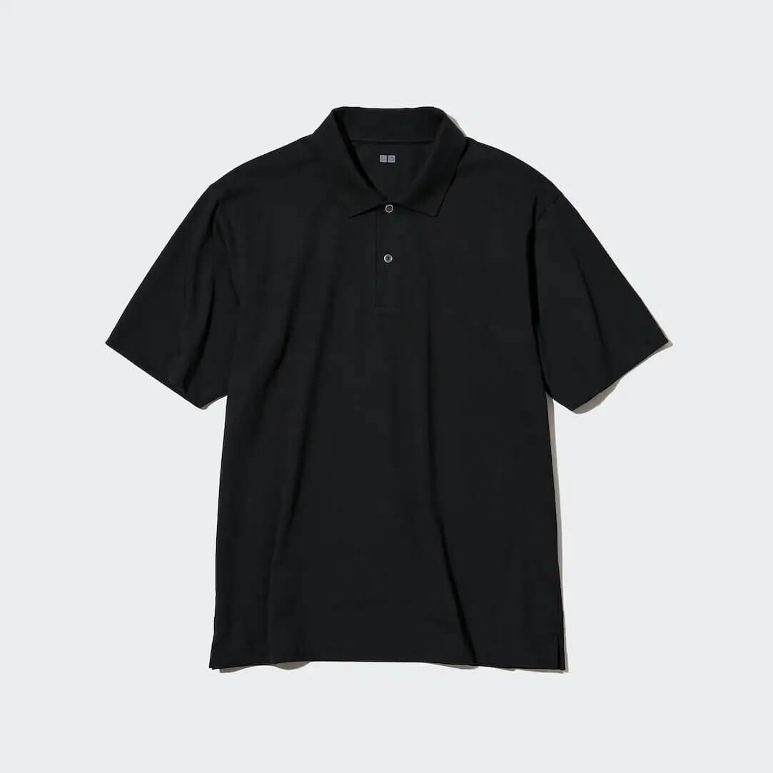 

Футболка Uniqlo AIRism Polo Short Sleeve, черный