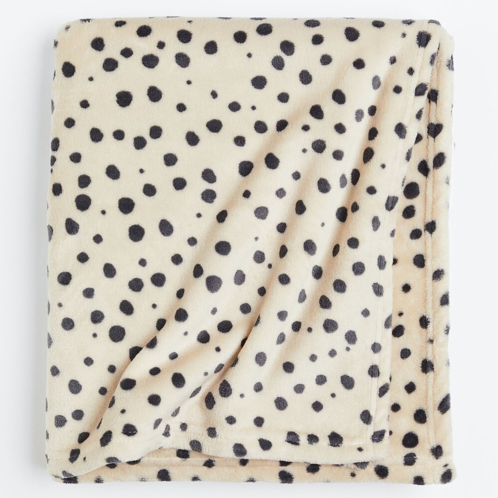 

Одеяло H&M Home Patterned Dotted, светло-бежевый