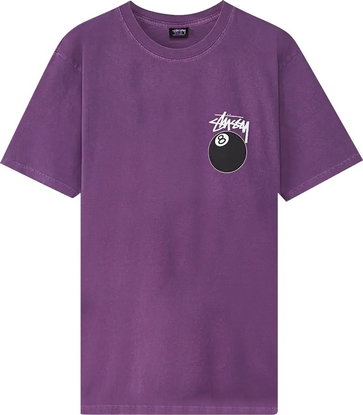 

Футболка Stussy 8 Ball Pigment Dyed Tee 'Purple', фиолетовый