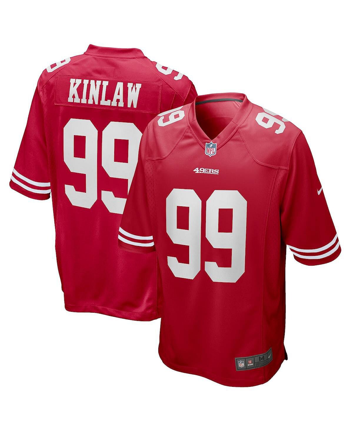 

Мужская футболка javon kinlaw scarlet san francisco 49ers game jersey Nike