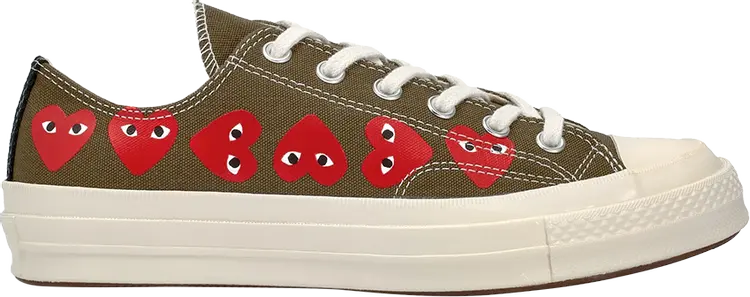 

Кроссовки Converse Comme des Garçons Play x Chuck 70 Low Top Multi Heart, коричневый