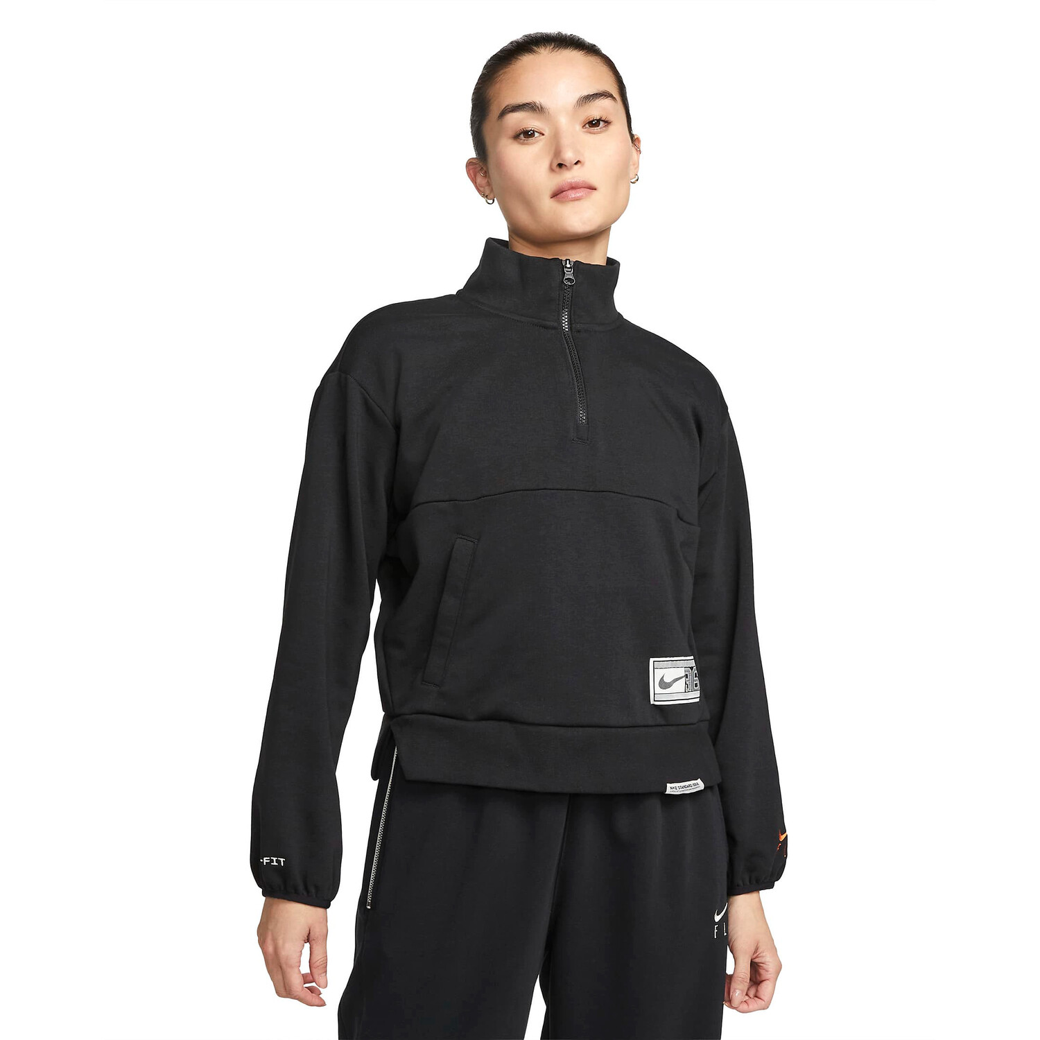 

Свитшот Nike Dri-Fit Swoosh Fly Women's 1/4-Zip Basketball, черный