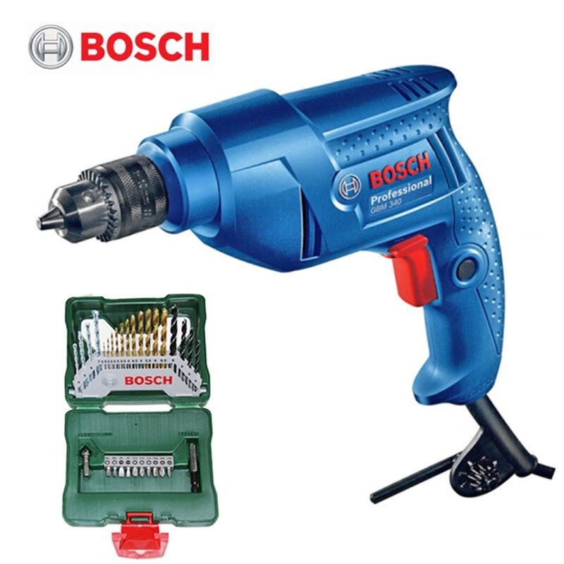 Дрель электрическая Bosch GBM340 с регулировкой скорости вперед и назад