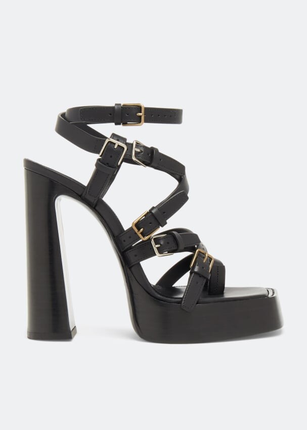 

Сандалии SAINT LAURENT Platz platform sandals, черный