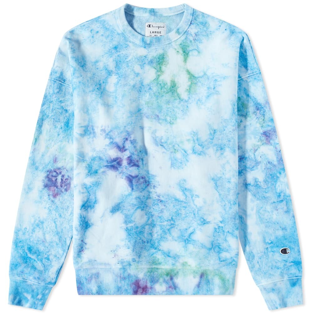 

Толстовка Champion Reverse Weave Tie Dye Crew Neck Sweat, Синий