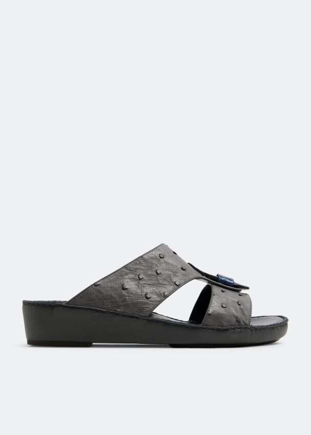 

Сандалии PRIVATE COLLECTION Fissare Contrast Ostrich sandals, серый