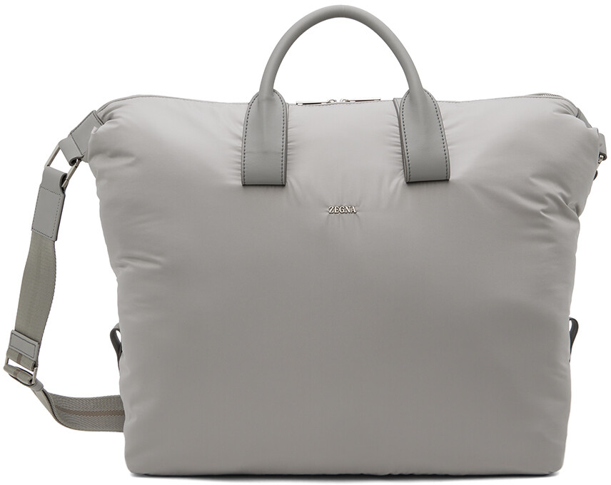 

Серая спортивная сумка с регланами Holdall ZEGNA