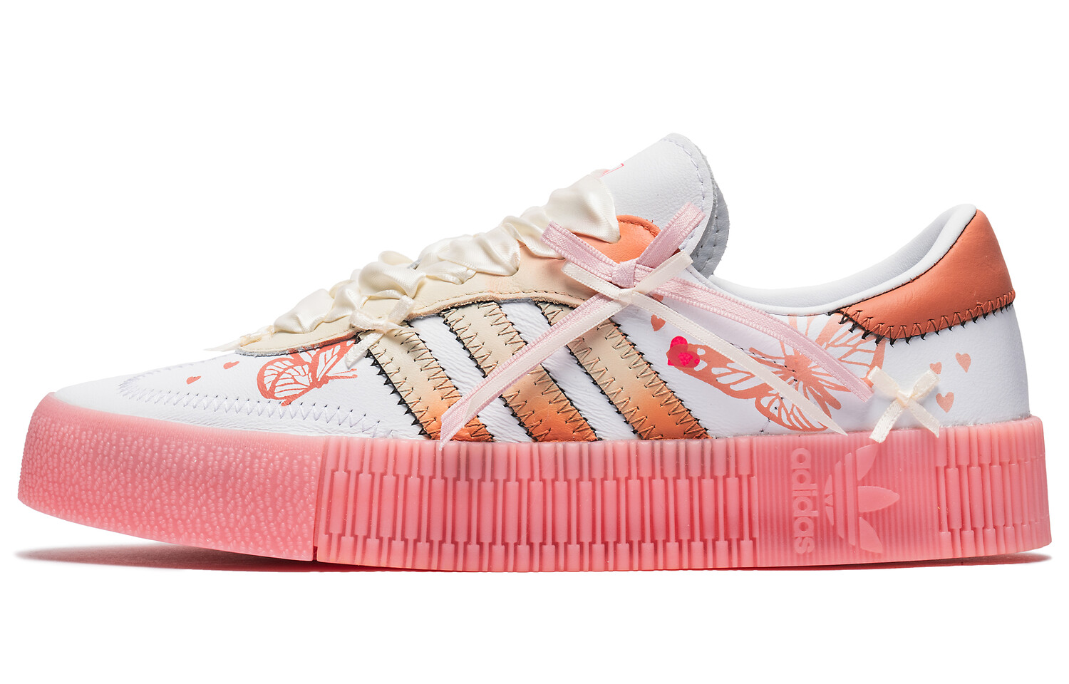 

Кроссовки adidas originals Samba Series Skateboarding Shoes Women's Low-top White, розовый