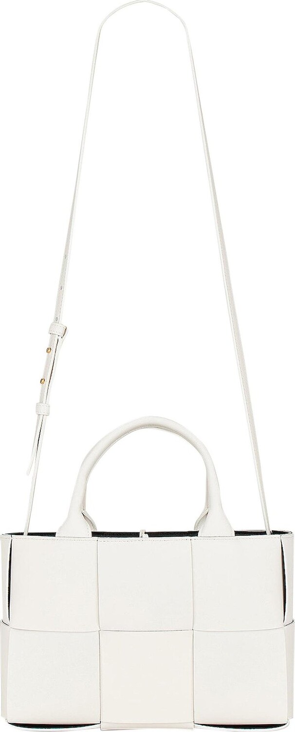 

Сумка Bottega Veneta Mini Arco Tote White/Green/Gold, белый