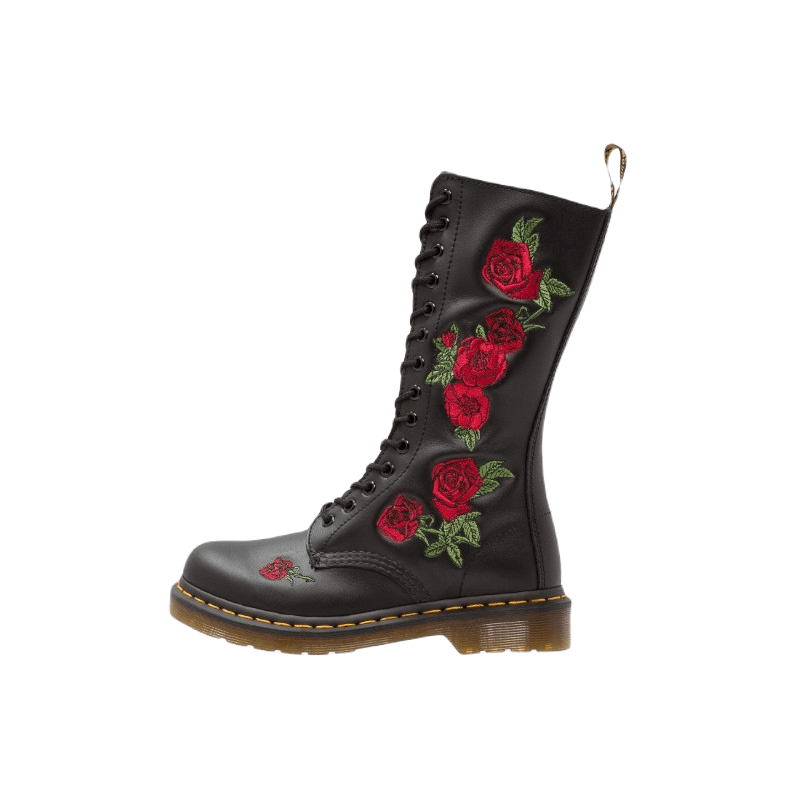 Сапоги Dr. Martens Vonda 14-Eye Boot, черный сапоги для девочки черного неонового цвета с прострочкой и внутренней молнией dr martens черный