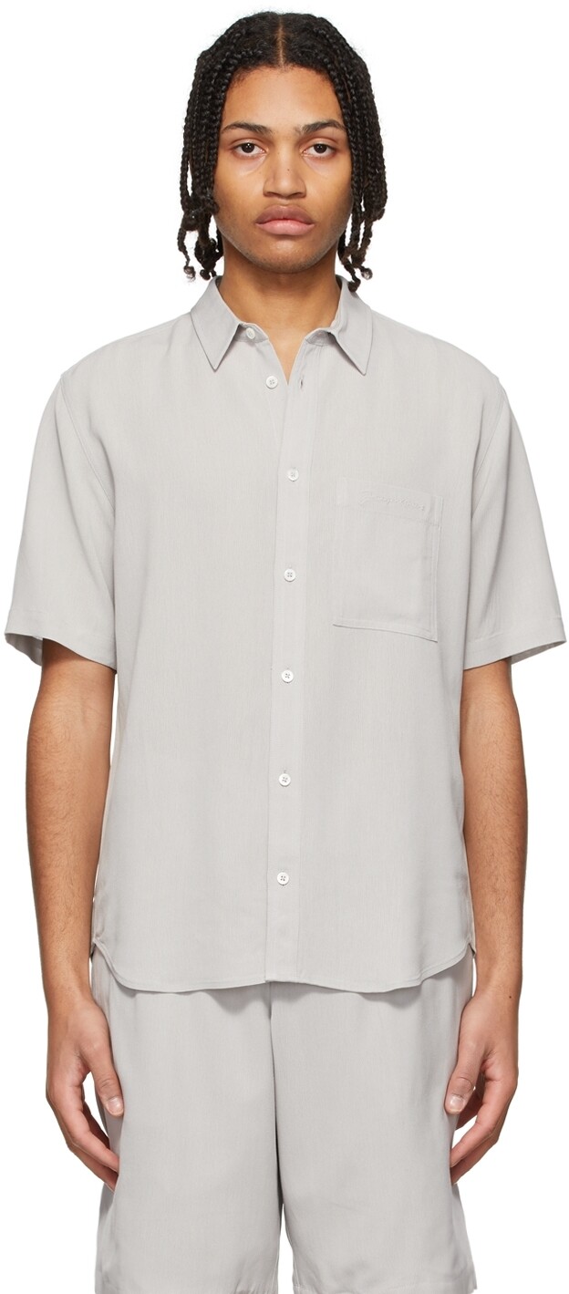 

Серая рубашка 'La Chemise Melo' Jacquemus