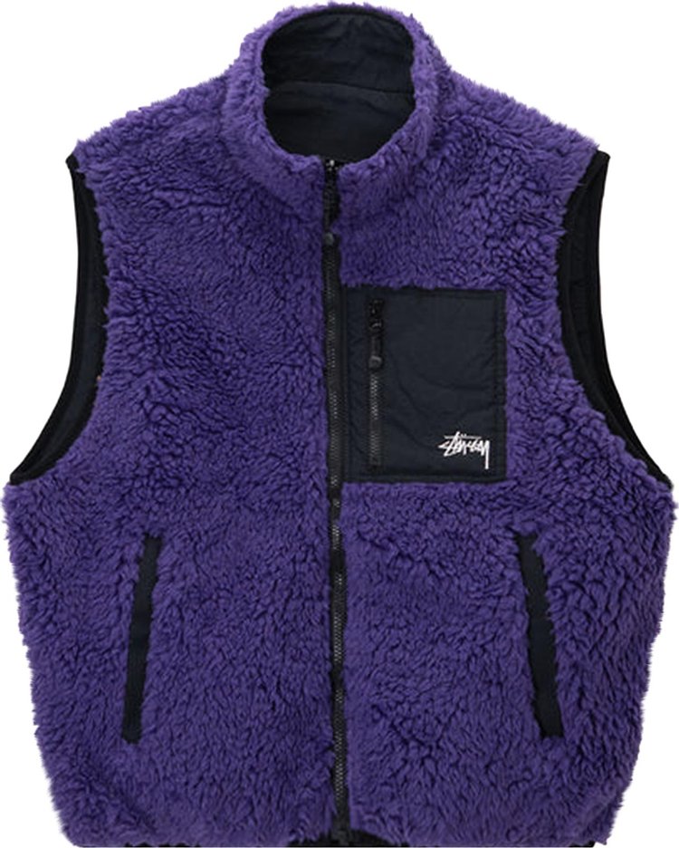 Жилет Stussy Sherpa Vest 'Purple', фиолетовый