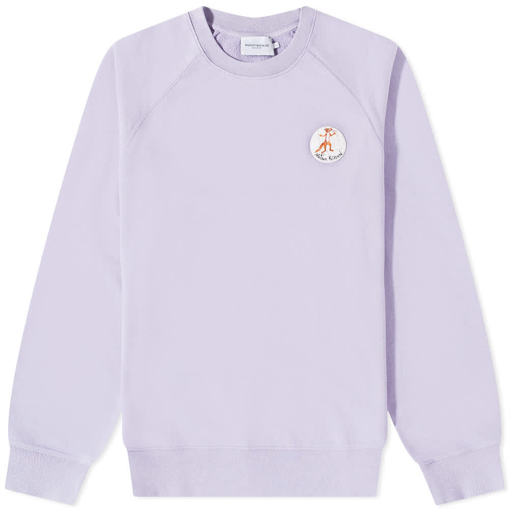 

Толстовка Maison Kitsune x Olympia Le Tan Flower Fox Patch Crew Sweat, Серый