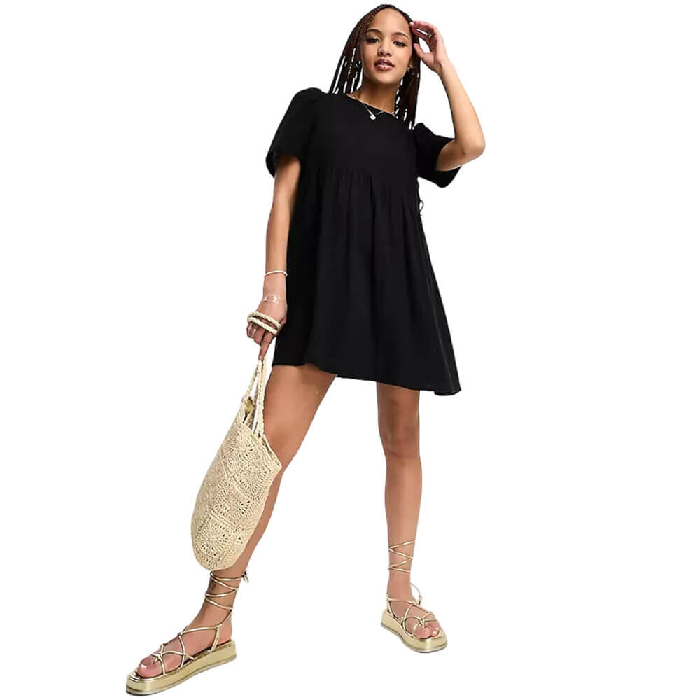 

Платье-мини New Look Crinkle Smock, черный