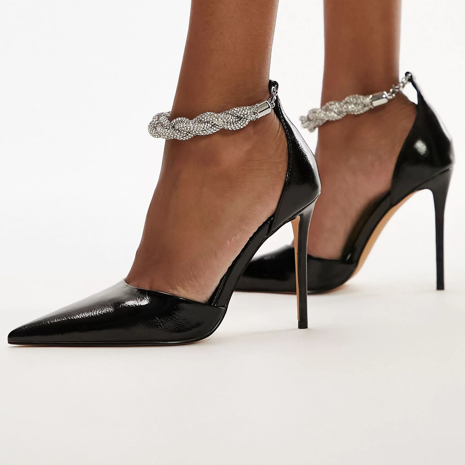 

Туфли-лодочки Topshop Vanessa Embellished Two Part Heeled, черный