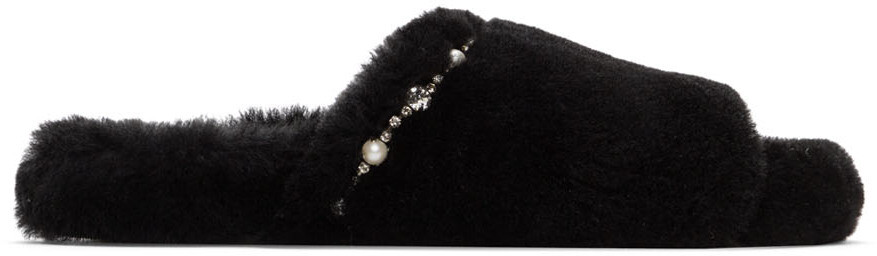 

Черные тапочки на плоской подошве Acinda Jimmy Choo