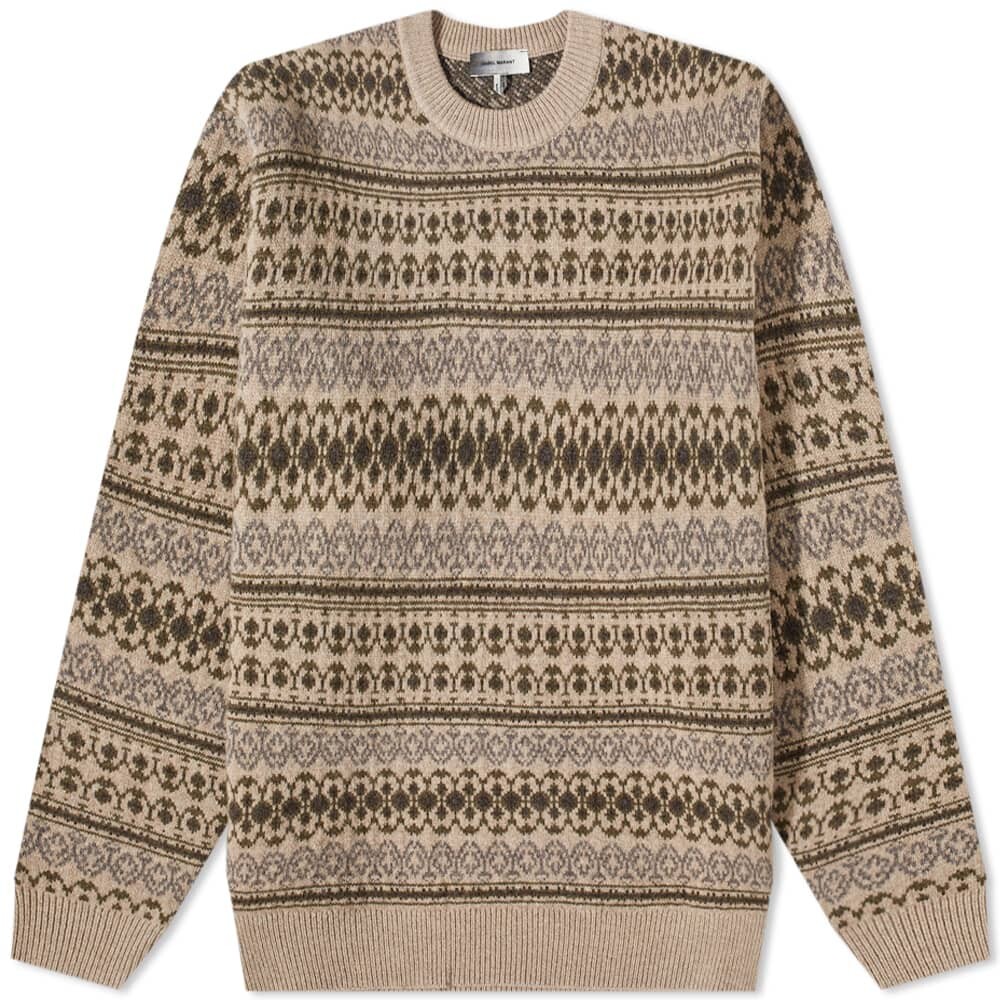 

Джемпер Isabel Marant Leysterh Fair Isle Crew Knit, Коричневый
