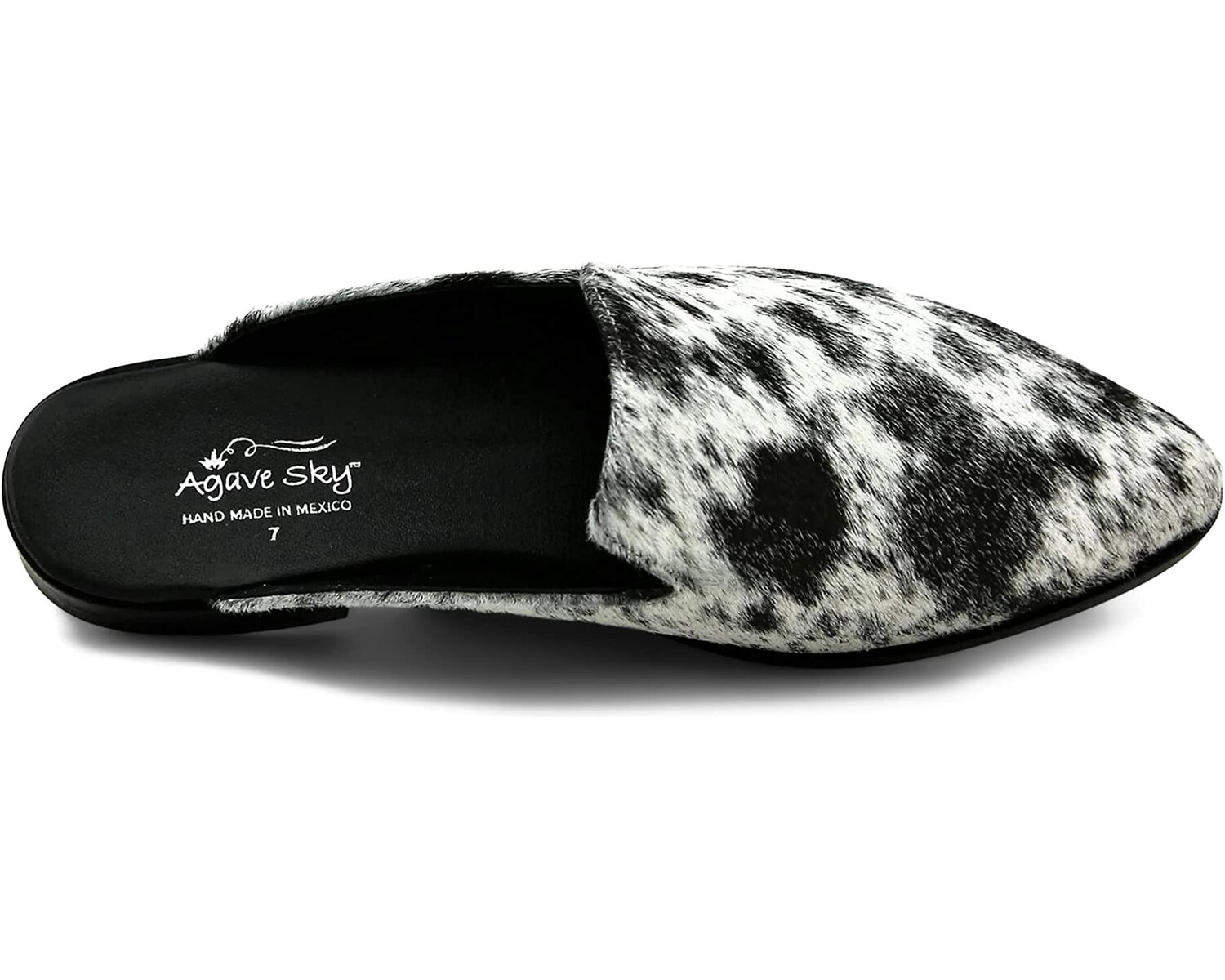 

Лоферы Adaire Cowhide Flat Mule Agave Sky, соль перец