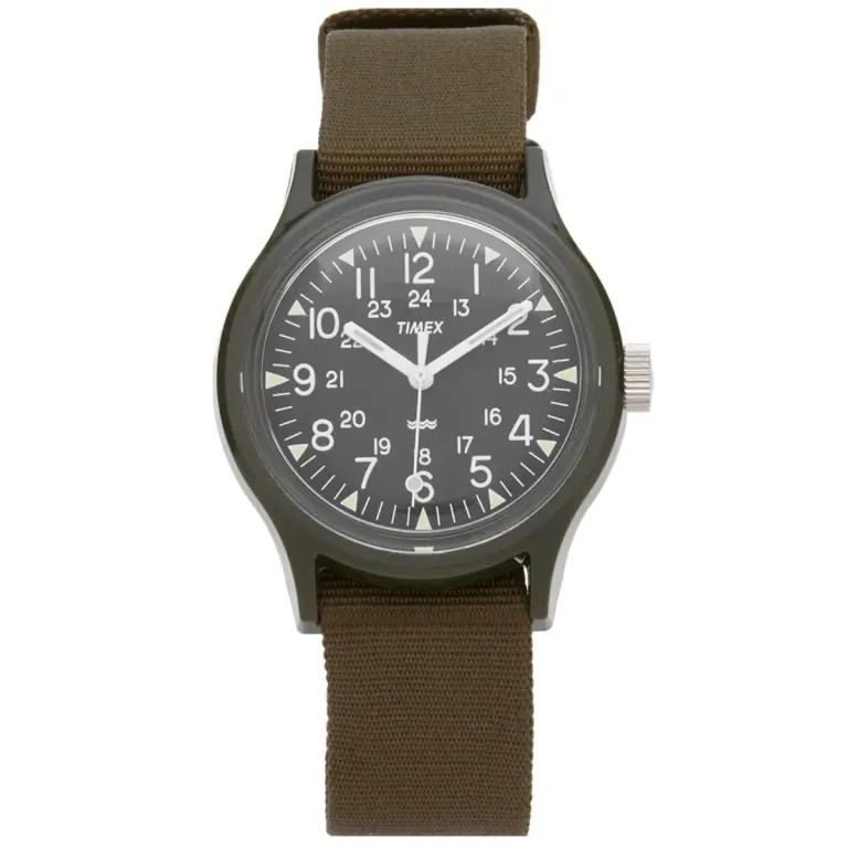 цена Часы Timex Mk1 Resin, темно-зеленый, черный, 36 мм
