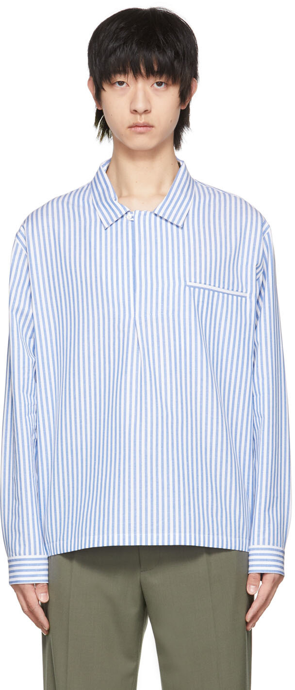 

Синяя хлопковая рубашка #UseTheExisting Z Zegna