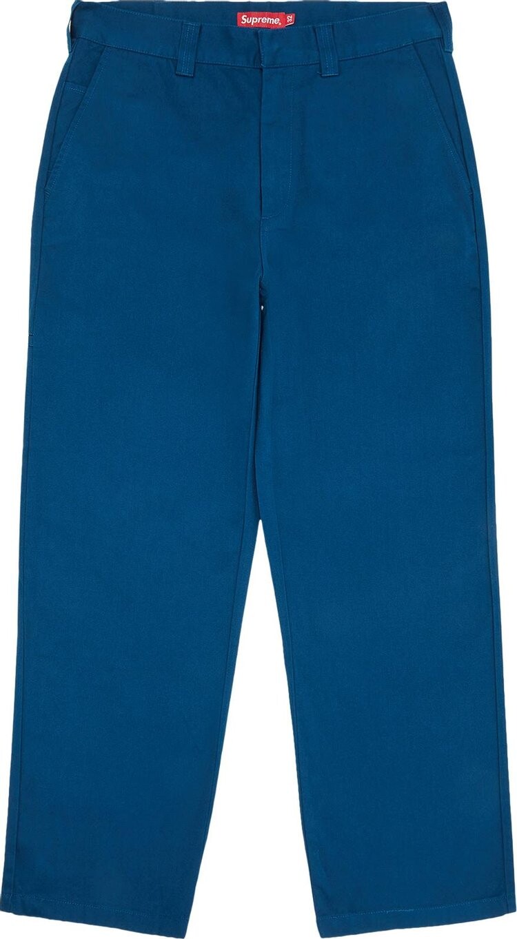 Брюки Supreme Work Pant 'Navy', синий