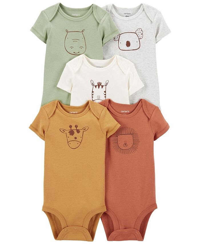 

Боди с короткими рукавами для маленьких мальчиков, 5 шт. Carter's, мультиколор