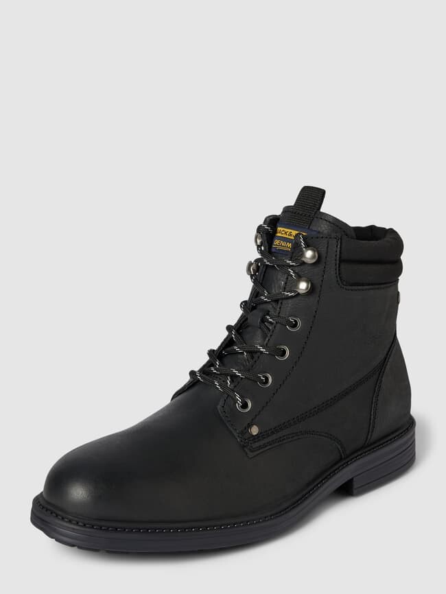 

Кожаные ботинки Jack & Jones, черный