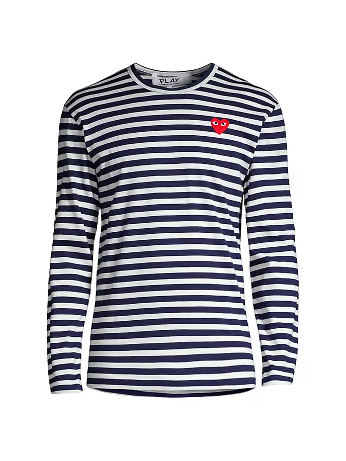 

Полосатая футболка с длинным рукавом Comme Des Garçons Play, белый