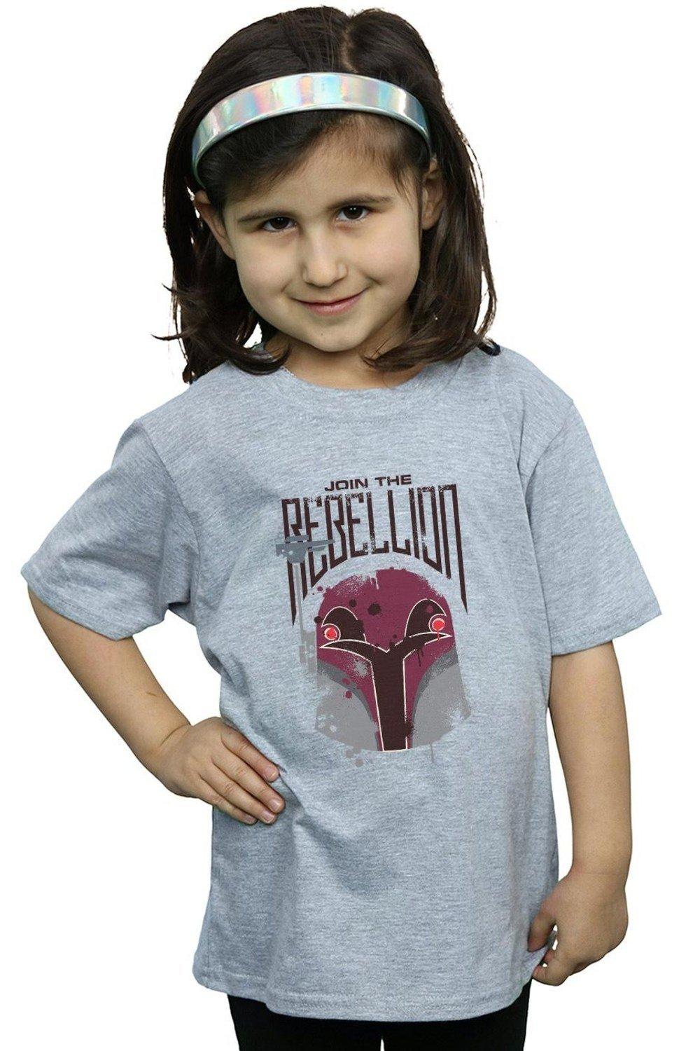 Хлопковая футболка Rebels Rebellion Star Wars, серый хлопковая футболка rebels hera star wars черный
