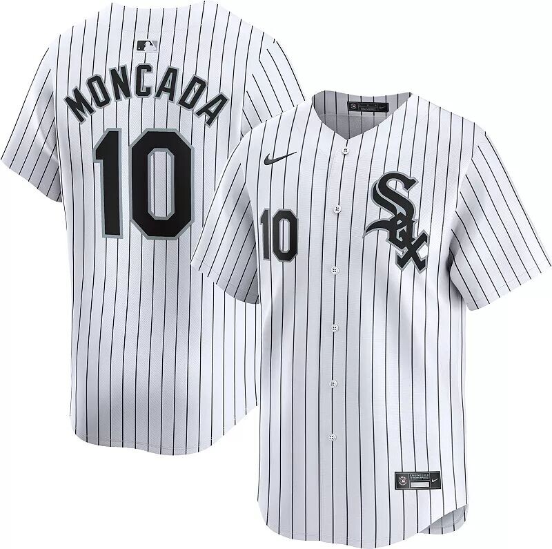 

Мужское джерси Nike Chicago White Sox Yoán Moncada #10 White Limited Vapor