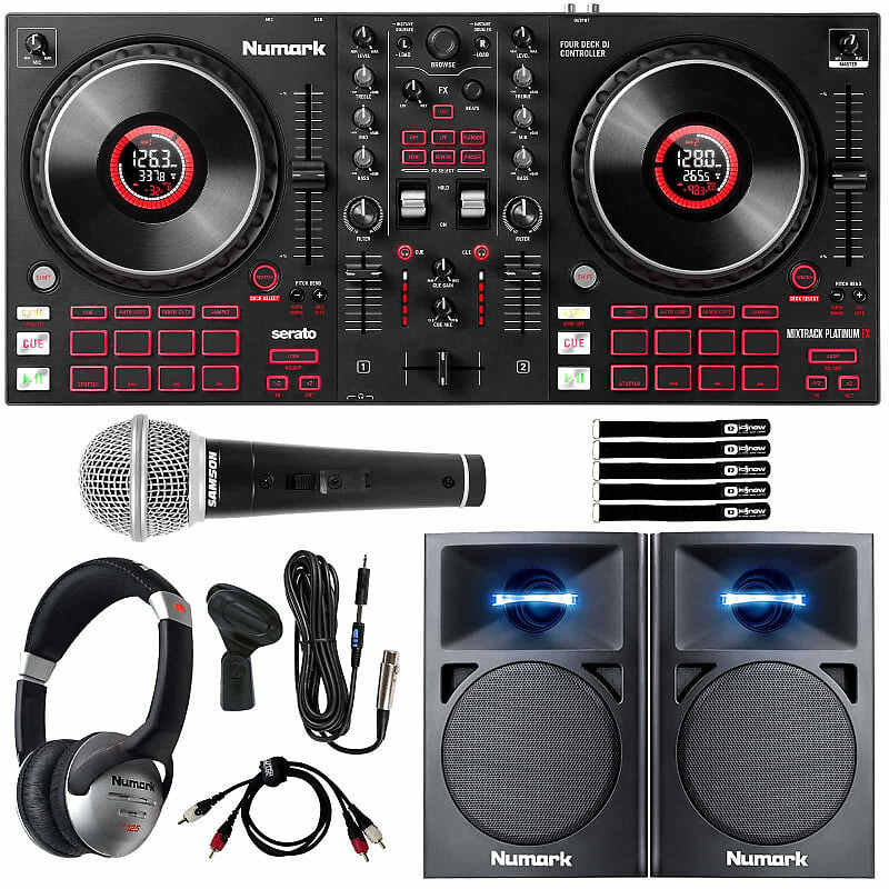 

Numark Mixtrack Platinum FX 4-Deck Serato DJ Controller с мониторами Стартовый пакет Numark Mixtrack Platinum FX 4-Deck Serato DJ Controller w Monitors Starter Pack
