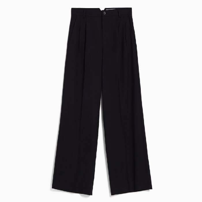 

Брюки Bershka Dad Fit Tailored, темно-синий