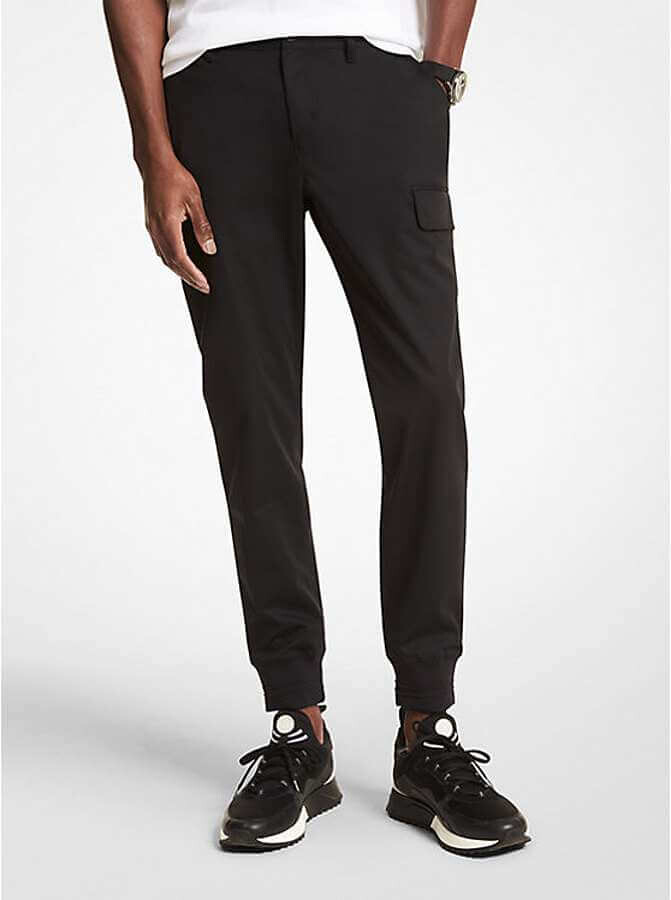 

Брюки Michael Kors Woven Cargo Joggers, черный