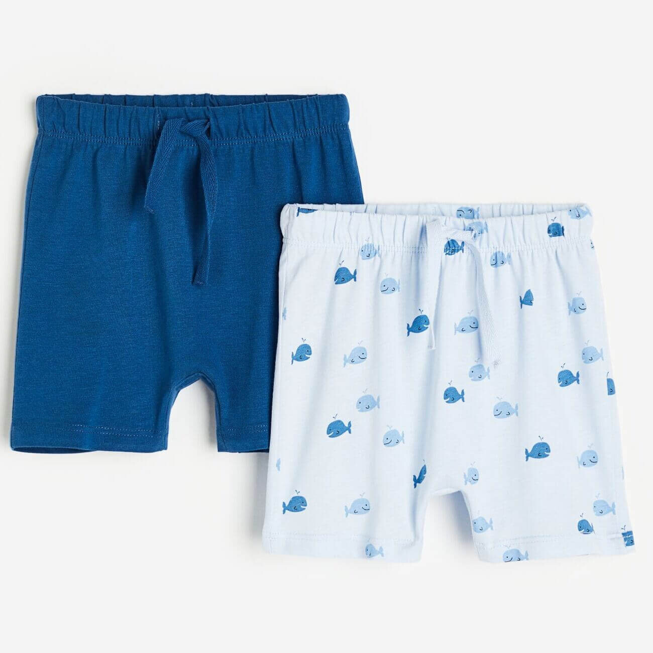 

Комплект шорт H&M Whales Jersey, 2 предмета, голубой